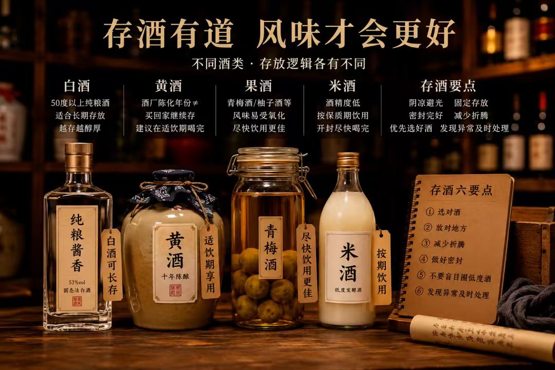 存酒到底能不能越存越香？本香把白酒、黄酒、果酒、米酒真相一次说清